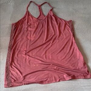 POL Burgundy Mineral Washed Relaxed Tank Top